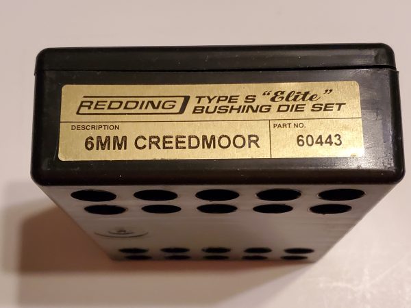 60443 Redding Type-S Elite Bushing Die Set 6mm Creedmoor