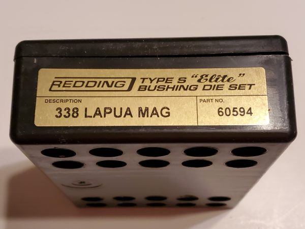60594 Redding Type-S Elite Bushing Die Set 338 Lapua Magnum