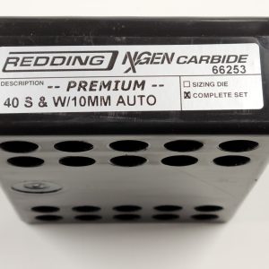 66253 Redding Premium NXGen Carbide 3-Die Set 40 S&W 10mm Auto
