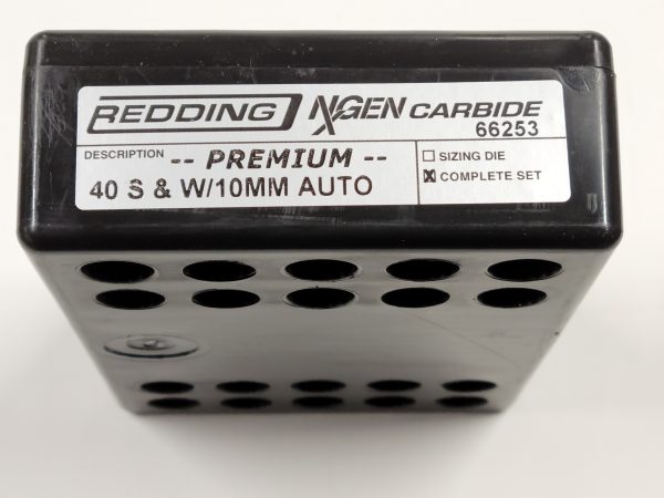 66253 Redding Premium NXGen Carbide 3-Die Set 40 S&W 10mm Auto