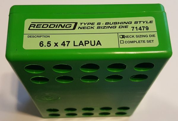 71479 Redding Type-S Neck Bushing Sizing Die 6.5 x 47 Lapua