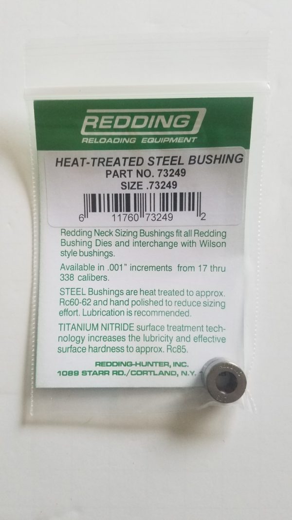 73249 Redding Heat Treated Steel .249" Neck Size Bushing