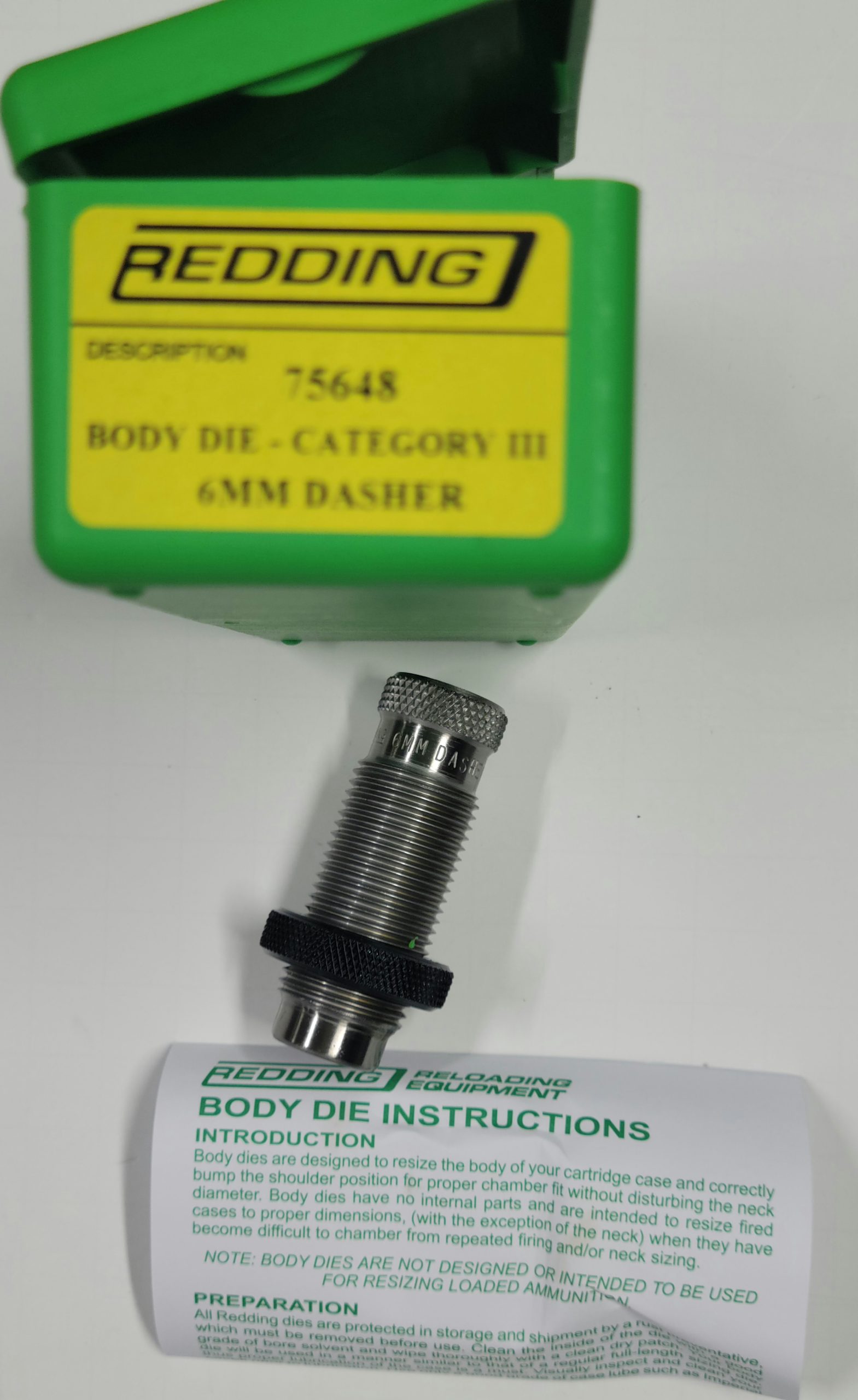 Redding Type-S Match Full Die Set 6mm DASHER (36648