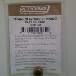 76280 Redding Titanium .280" Nitride Neck Size Bushing