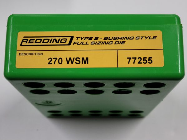 77255 Redding Type-S Full Length Bushing Size Die 270 WSM
