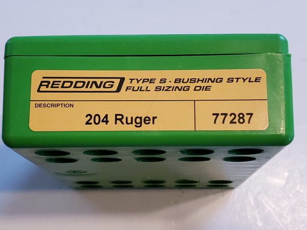 77287 Redding Type-S Full Length Bushing Size Die 204 Ruger
