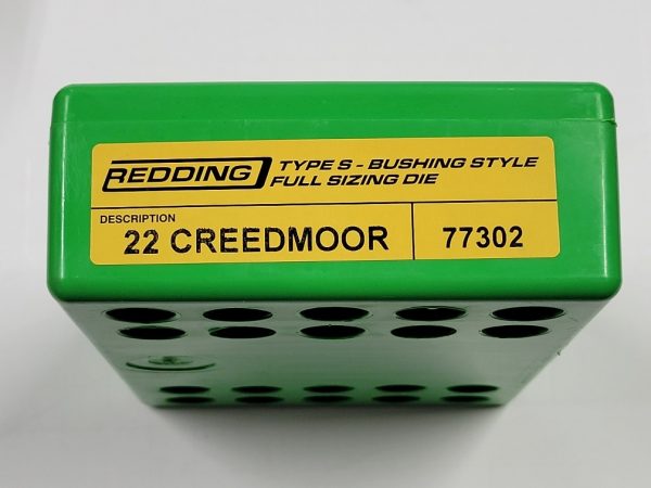 77302 Redding Type-S Full Length Bushing Size Die 22 Creedmoor