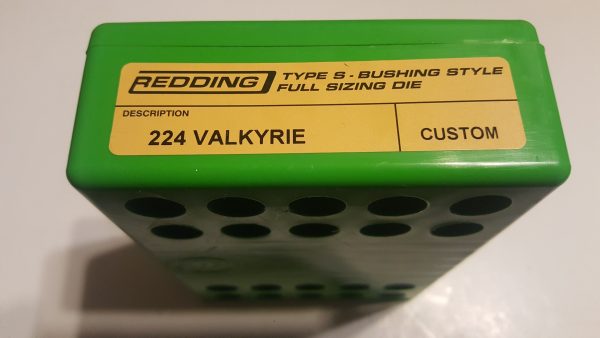 77387 Redding Type-S Full Length Bushing Size Die 224 Valkyrie