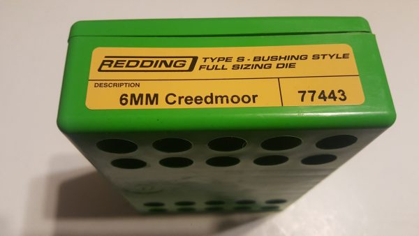77443 Redding Type-S Full Length Bushing Size Die 6mm Creedmoor