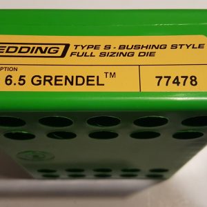 77478 Redding Type-S Full Length Bushing Size Die 6.5 GRENDEL