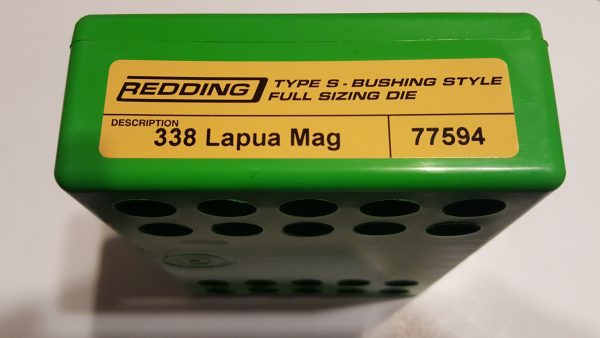 77594 Redding Type-S Full Length Bushing Size Die 338 Lapua Magnum