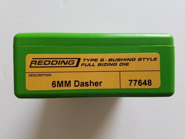 77648 Redding Type-S FL Bushing Size Die 6MM Dasher