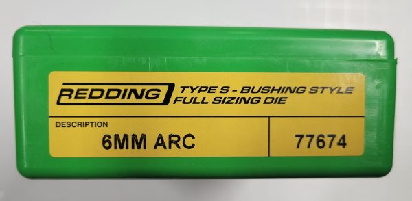 77674 Redding Type-S Full Length Bushing Die 6mm ARC
