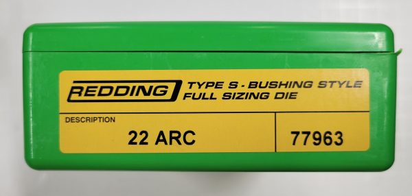 77963 Redding Type-S Full Length Bushing Die 22 ARC