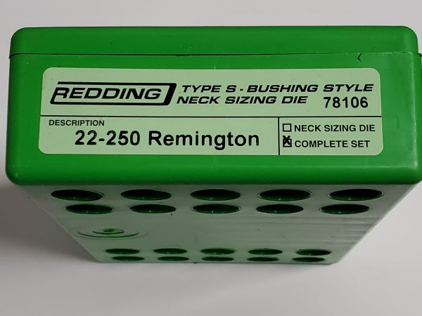 78106 Redding 3-Die Type-S Die Set 22-250 Remington