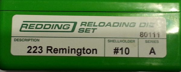 80111 Redding 2-Die Full Length Die Set 223 Remington