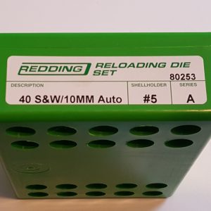 80253 Redding 3-Die Straight Wall FL Die Set 40 S&W 10mm Auto
