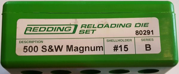 80291 Redding 3-Die Straight Wall FL Die Set 500 S&W Magnum