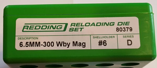 80379 Redding 2-Die Full Length Die Set 6.5mm-300 Weatherby Magnum