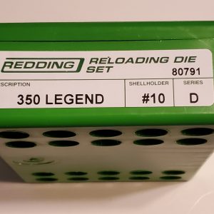 80791 Redding 3-Die Straight Wall Full Length Die Set 350 Legend