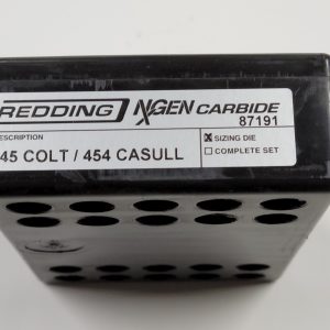 87191 Redding NxGEN Carbide Sizing Die 45 Colt 454 Casull 460 S&W