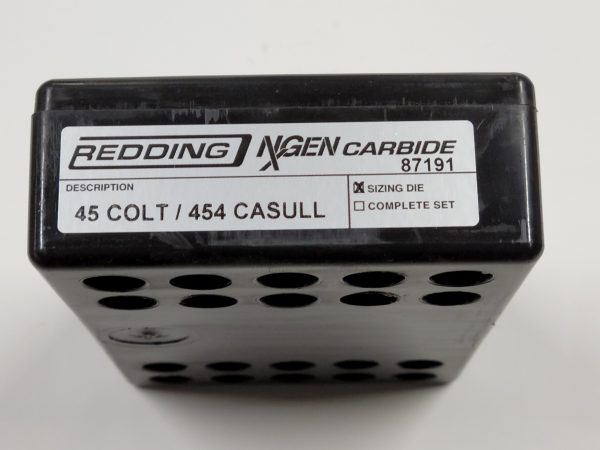 87191 Redding NxGEN Carbide Sizing Die 45 Colt 454 Casull 460 S&W