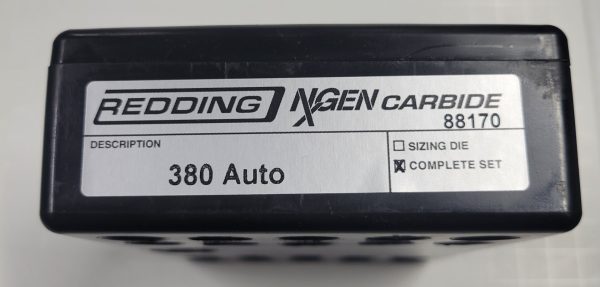 88170 Redding NxGen Carbide 3-Die Set 380 Auto