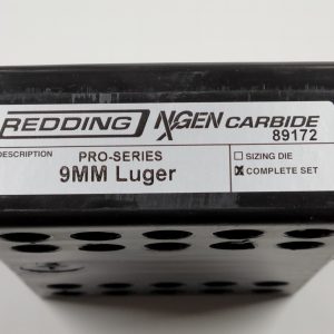 89172 Redding NxGEN Carbide PRO SERIES Die Set 9mm Luger
