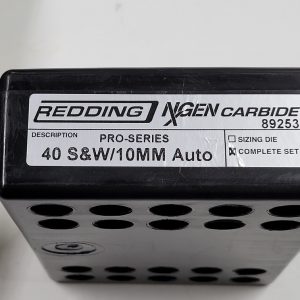 89253 Redding NxGEN Carbide PRO SERIES Die Set 40S&W 10mm Auto