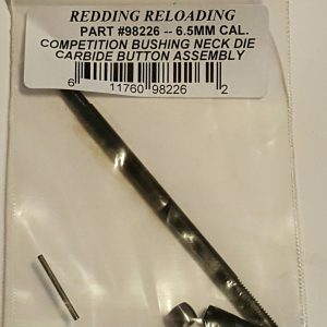 98226 Redding 6.5mm 26 cal. Competition Carbide Size Button Kit