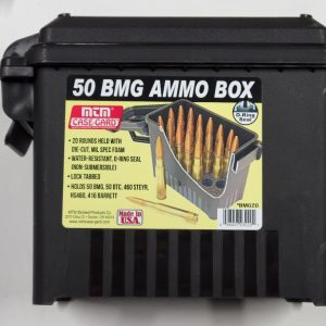 BMG20 MTM 50 BMG Black Ammo Box holds 20