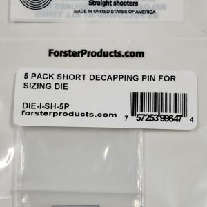 DIE-I-SH-5P Forster STANDARD .75" SHORT Replacement Decapping Pins 5-Pack