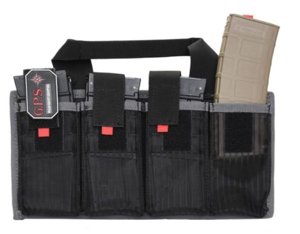 GPS-1365MAG GPS Magazine Tote,Black Soft Side Fits 8 AR Style Mags