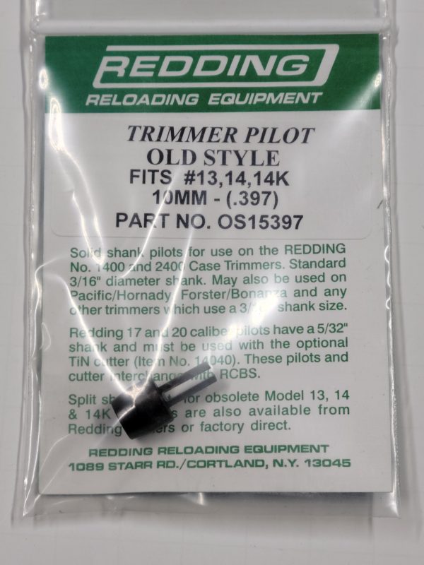 OS15397 Old Style Trimmer Split Shank Pilot 40 Caliber / 10mm