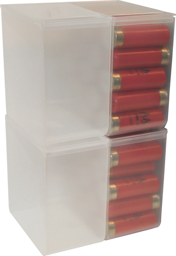 MTM Klappdeckelbox S25-12M smoke für 25 Schrotpatronen: bis 3,5 / 10 & 12 ga