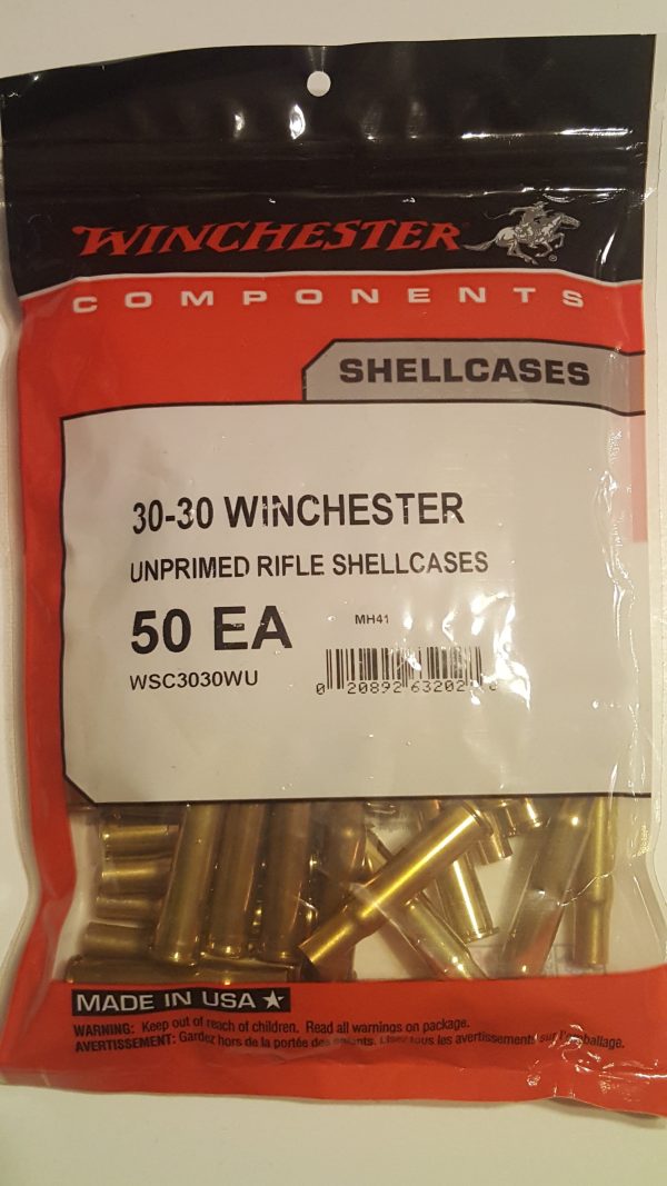 WSC3030WU Winchester Brass 3030 Winchester Rifle  Bag of 50